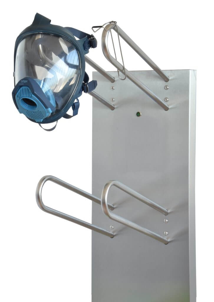 gas mask dryer with warm air