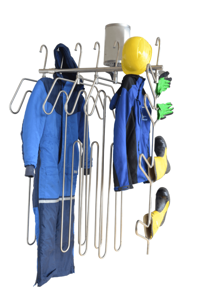 Trocknungssystem für Jacken, Overalls, Stiefel, Handschuhe und Helme