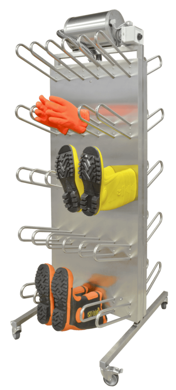 robust drying equipment for fast drying of gloves, boots and shoes