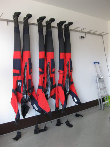 wall-mounted drying equipment for training and service stations