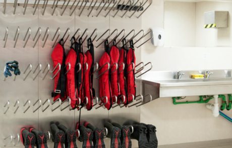 offshore drying system for life jackets, boots and gloves