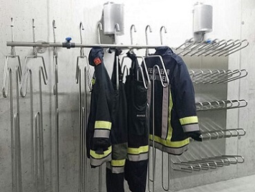 dryer for firefighting uniforms, rescue trousers, gloves and boots